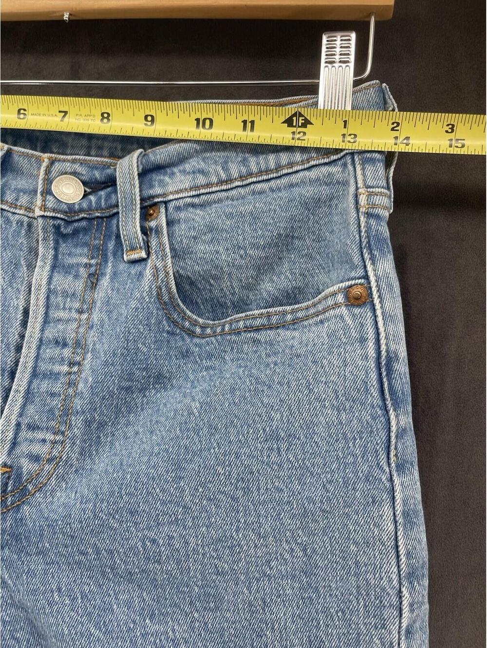 Levi’s Premium 501 Skinny Jeans Womens W26 L30 Light Wash Stretch Denim - Picture 8 of 11